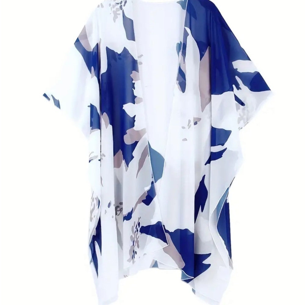 NIB NEW SemiSheer Open Front Cardigan All Over Pr… - image 4